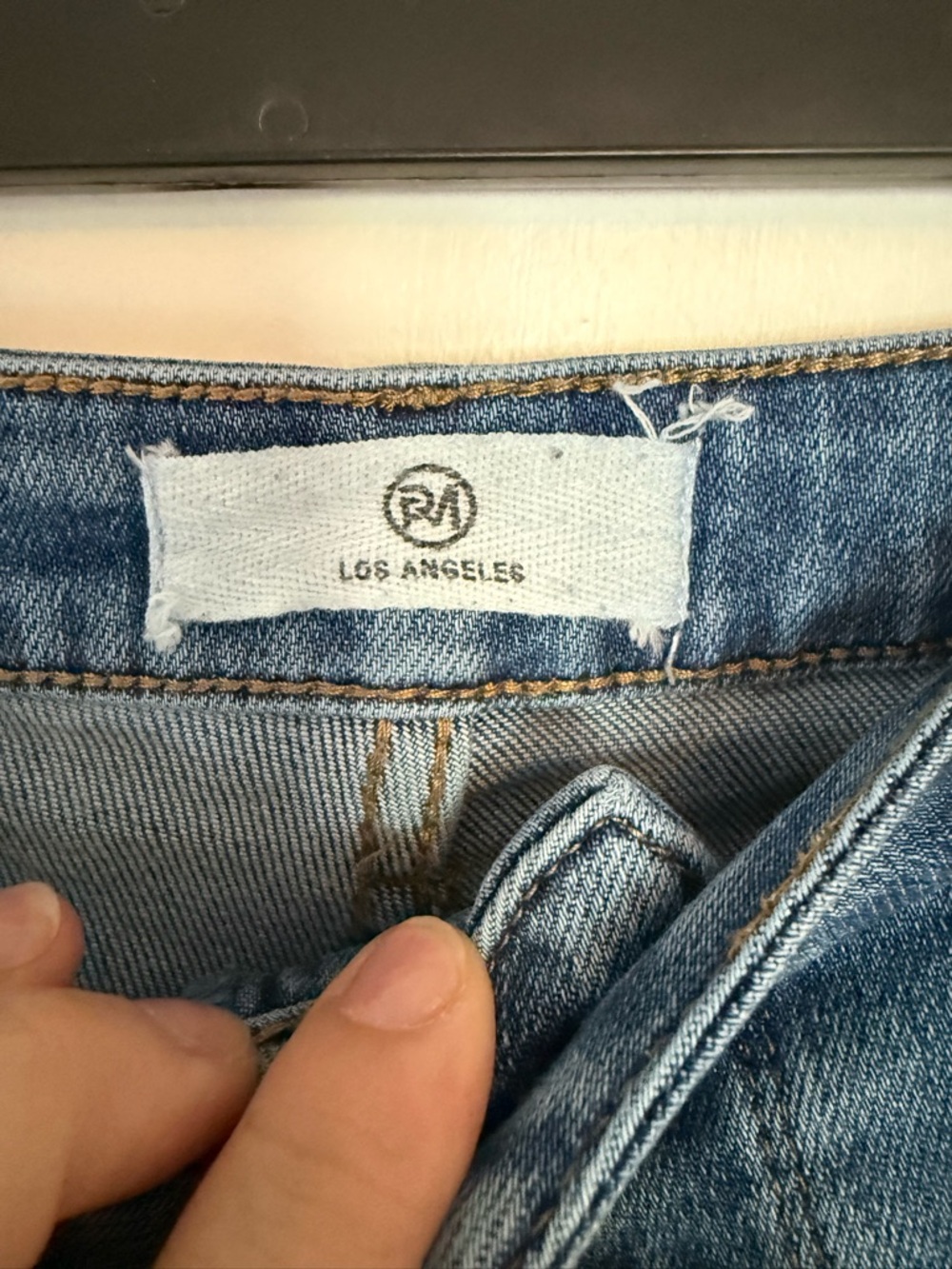 Wide Leg Jeans - Light Blue Wash - Picture 4 of 4